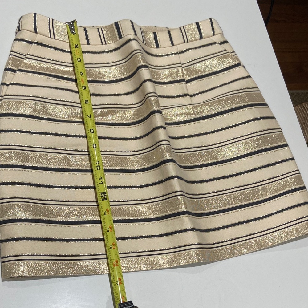 JCREW Gold and Black Striped Skirt with pockets! 🖤💛